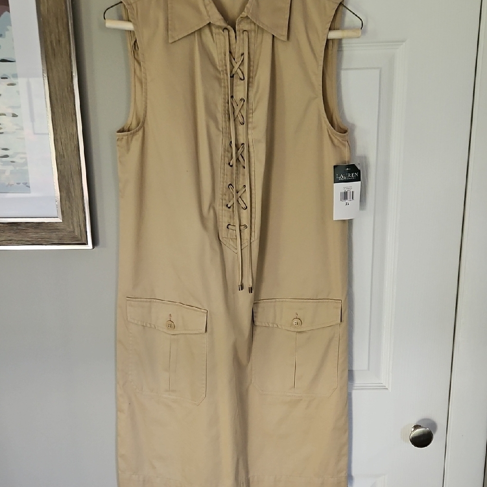 Ralph Lauren Beige Sleeveless Jumpsuit